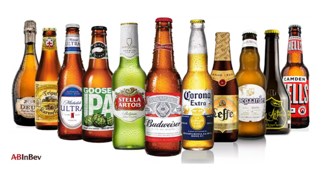 AB InBev products, bottles of beer